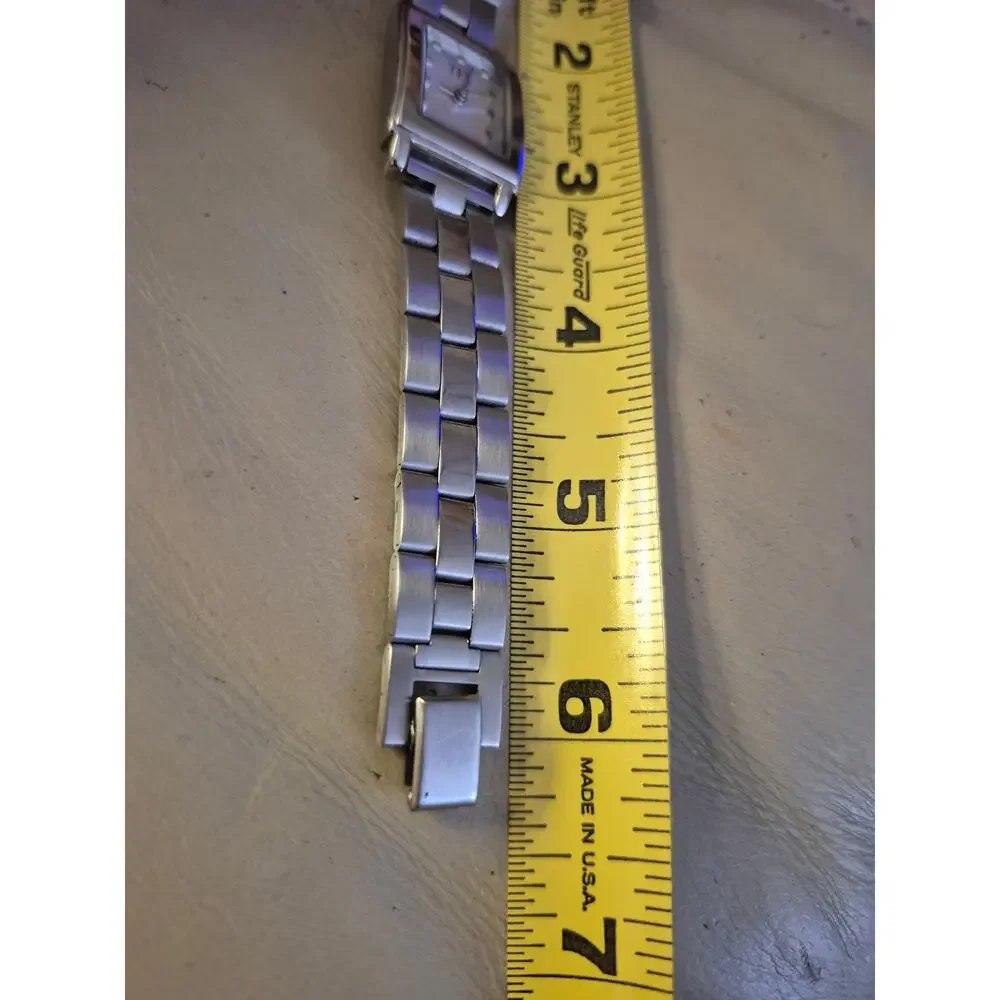 TFX by Bulova‎ Ladies Watch New Battery Tank styled Silver toned Minimalist